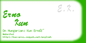 erno kun business card